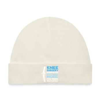 Knie Operation - Baby Premium Organic Mütze - Naturweiß - Vorne