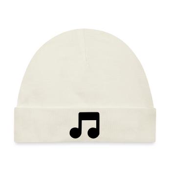 Musiknote - Baby Premium Organic Mütze - Naturweiß - Vorne