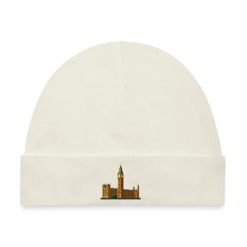 Big Ben mit dem London Eye - Baby Premium Organic Mütze - Naturweiß - Vorne