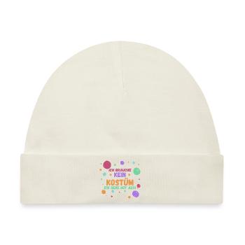 Karnevalskostüm Fasching Karneval - Baby Premium Organic Mütze - Naturweiß - Vorne