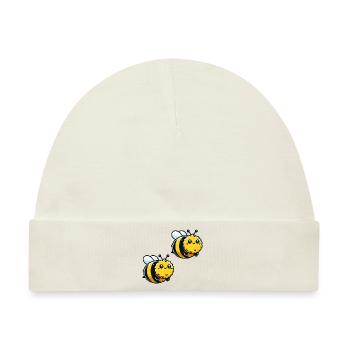 hummel biene 2 - Baby Premium Organic Mütze - Naturweiß - Vorne
