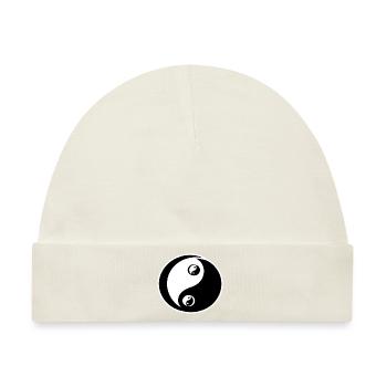 Yin Yang - Baby Premium Organic Mütze - Naturweiß - Vorne