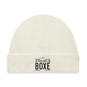 Boxen Ich kann nicht Boxen Boxen Frankreich - Baby Premium Organic Mütze - Naturweiß - Vorne