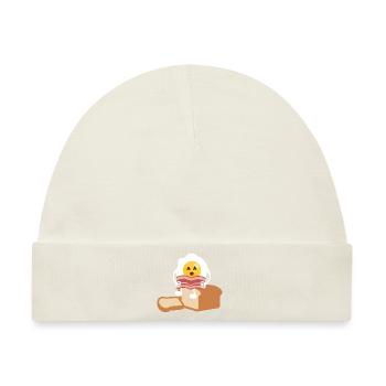 Ei (Brot & Zeitung) - Baby Premium Organic Mütze - Naturweiß - Vorne