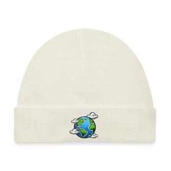 erde - Baby Premium Organic Mütze - Naturweiß - Vorne