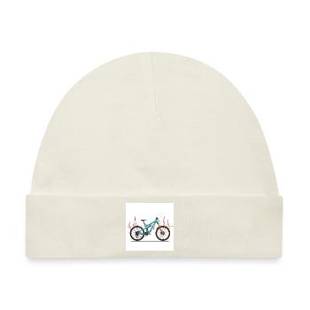 Adrenalin und Ausdauer - Mit Herz und Bike - Baby Premium Organic Mütze - Naturweiß - Vorne