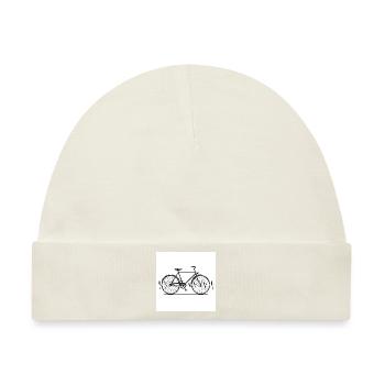 Im Rhythmus der Berge: Mountainbike & Herzschlag - Baby Premium Organic Mütze - Naturweiß - Vorne