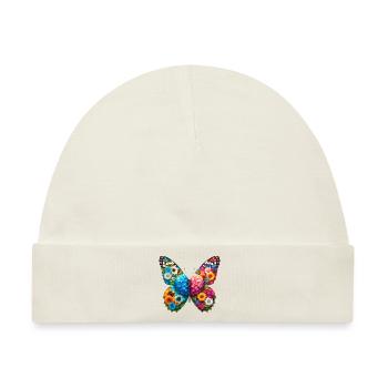 Bunter Schmetterling, von der Natur inspirierte Sommerstimmungen - Baby Premium Organic Mütze - Naturweiß - Vorne