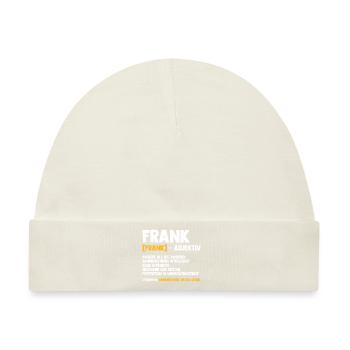 Frank - Baby Premium Organic Mütze - Naturweiß - Vorne