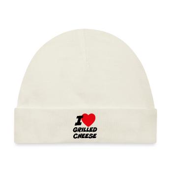 Ich liebe gegrillten Käse - Baby Premium Organic Mütze - Naturweiß - Vorne