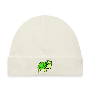 Wasserschildkröte Kind Teenager Cap Kaugummiblase - Baby Premium Organic Mütze - Naturweiß - Vorne