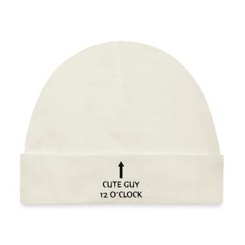 cute guy 12 o clock - Baby Premium Organic Mütze - Naturweiß - Vorne