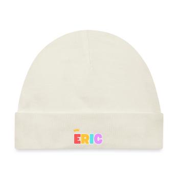 Eric! Personalisierbar - Baby Premium Organic Mütze - Naturweiß - Vorne
