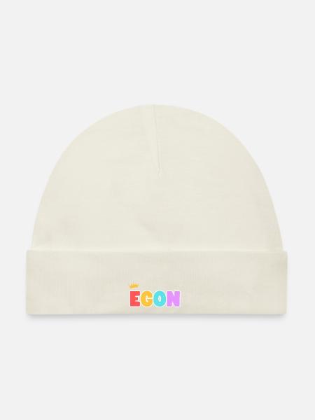 Egon! Personalisierbar - Baby Premium Organic Mütze - Naturweiß