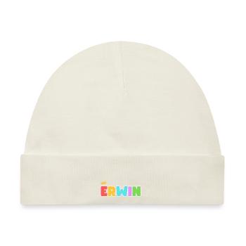 Erwin! Personalisierbar - Baby Premium Organic Mütze - Naturweiß - Vorne