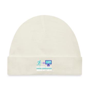 Computer Zocker Programmierer Administrator Gamer - Baby Premium Organic Mütze - Naturweiß - Vorne