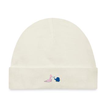 Elefant und Hase mit Schmetterling - Baby Premium Organic Mütze - Naturweiß - Vorne