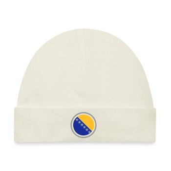 Bosnien Emblem - Baby Premium Organic Mütze - Naturweiß - Vorne