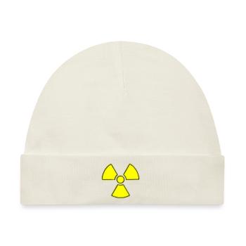 Atomzeichen gelb - Baby Premium Organic Mütze - Naturweiß - Vorne