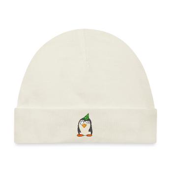 Party Pinguin Einhorn - Baby Premium Organic Mütze - Naturweiß - Vorne