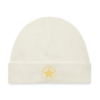 Stern Sternenkind SVG SabineVegan HerzAufShirt - Baby Premium Organic Mütze - Naturweiß - Vorne