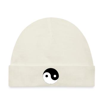 Yin Yang - Baby Premium Organic Mütze - Naturweiß - Vorne