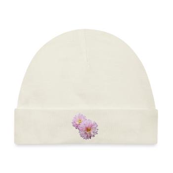 flowers lilies tulips orchids sunflower dahlia ger - Baby Premium Organic Mütze - Naturweiß - Vorne