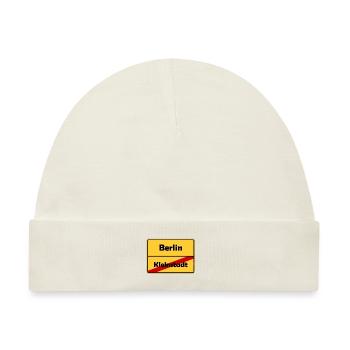 Umzug nach Berlin! Ortsschild Design. - Baby Premium Organic Mütze - Naturweiß - Vorne