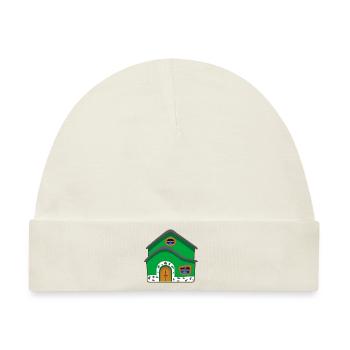 building house homes architektur haus gebaeude84 - Baby Premium Organic Mütze - Naturweiß - Vorne