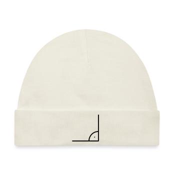 Mathematik Symbol - Rechter Winkel - Baby Premium Organic Mütze - Naturweiß - Vorne