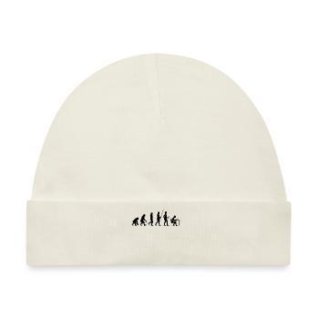 Evolution zum ITler T-Shirt Geschenk - Baby Premium Organic Mütze - Naturweiß - Vorne