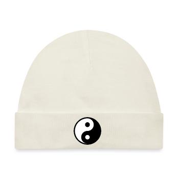 Ying Yang Symbol - Baby Premium Organic Mütze - Naturweiß - Vorne