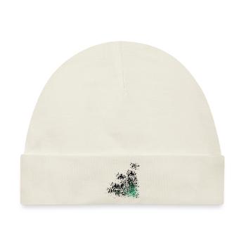 Camouflage Muster Sprenkel Design - Baby Premium Organic Mütze - Naturweiß - Vorne