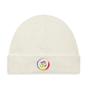 Yoga colorful Chakra OM - Baby Premium Organic Mütze - Naturweiß - Vorne