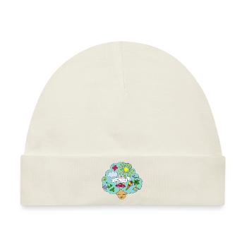 Der Sommer ist da! - Baby Premium Organic Mütze - Naturweiß - Vorne