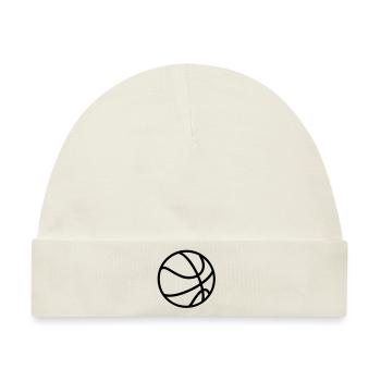Basketball Plain - Baby Premium Organic Mütze - Naturweiß - Vorne