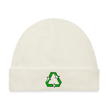 Recycling - Baby Premium Organic Mütze - Naturweiß - Vorne