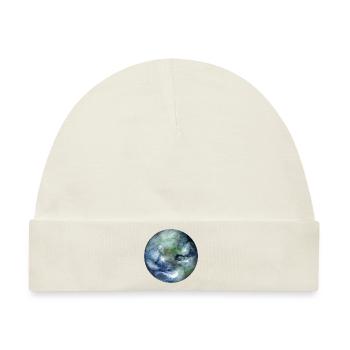 Planet Erde - Baby Premium Organic Mütze - Naturweiß - Vorne