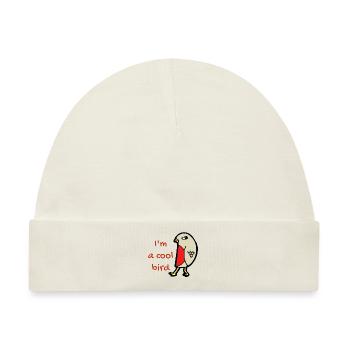 I´m a cool bird Vogel Geschenk Singvogel Haustier - Baby Premium Organic Mütze - Naturweiß - Vorne