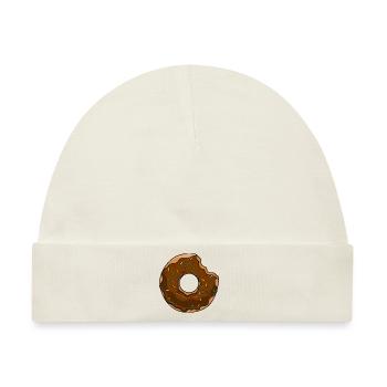 Donut mit Biss Schokolade - Baby Premium Organic Mütze - Naturweiß - Vorne
