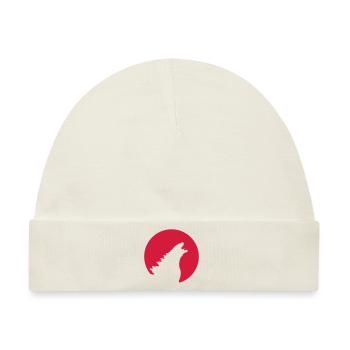 Kaiju in der Flagge von Japan - Baby Premium Organic Mütze - Naturweiß - Vorne