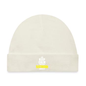 Elektriker Keep calm Sprueche Spruch Geschenk - Baby Premium Organic Mütze - Naturweiß - Vorne