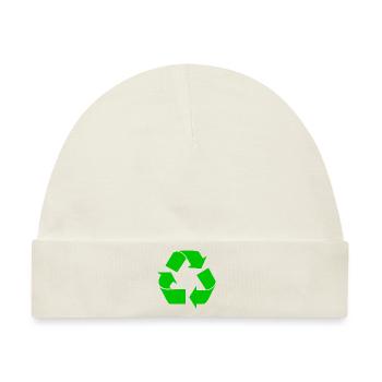 Recycling - Baby Premium Organic Mütze - Naturweiß - Vorne