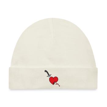 Heart knife de - Baby Premium Organic Mütze - Naturweiß - Vorne