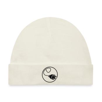 kreis rund logo anschliessen anschluss kabel steck - Baby Premium Organic Mütze - Naturweiß - Vorne