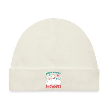 Weihnachten Mit meinen Freunden abhängen chillen - Baby Premium Organic Mütze - Naturweiß - Vorne