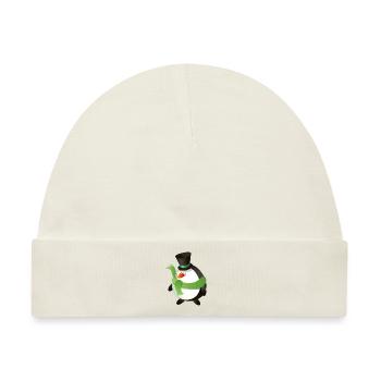Weihnachtlich Pinguin - Baby Premium Organic Mütze - Naturweiß - Vorne
