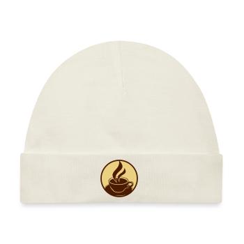 Coffee Cup Logo - Baby Premium Organic Mütze - Naturweiß - Vorne