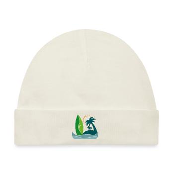 Surfer Insel - Baby Premium Organic Mütze - Naturweiß - Vorne