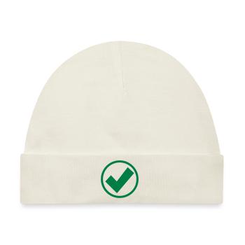 check - Baby Premium Organic Mütze - Naturweiß - Vorne